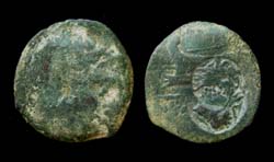 Panticapaeum, Poseidon/Galley Prow, Two over-strikes, c. 250-200 BC